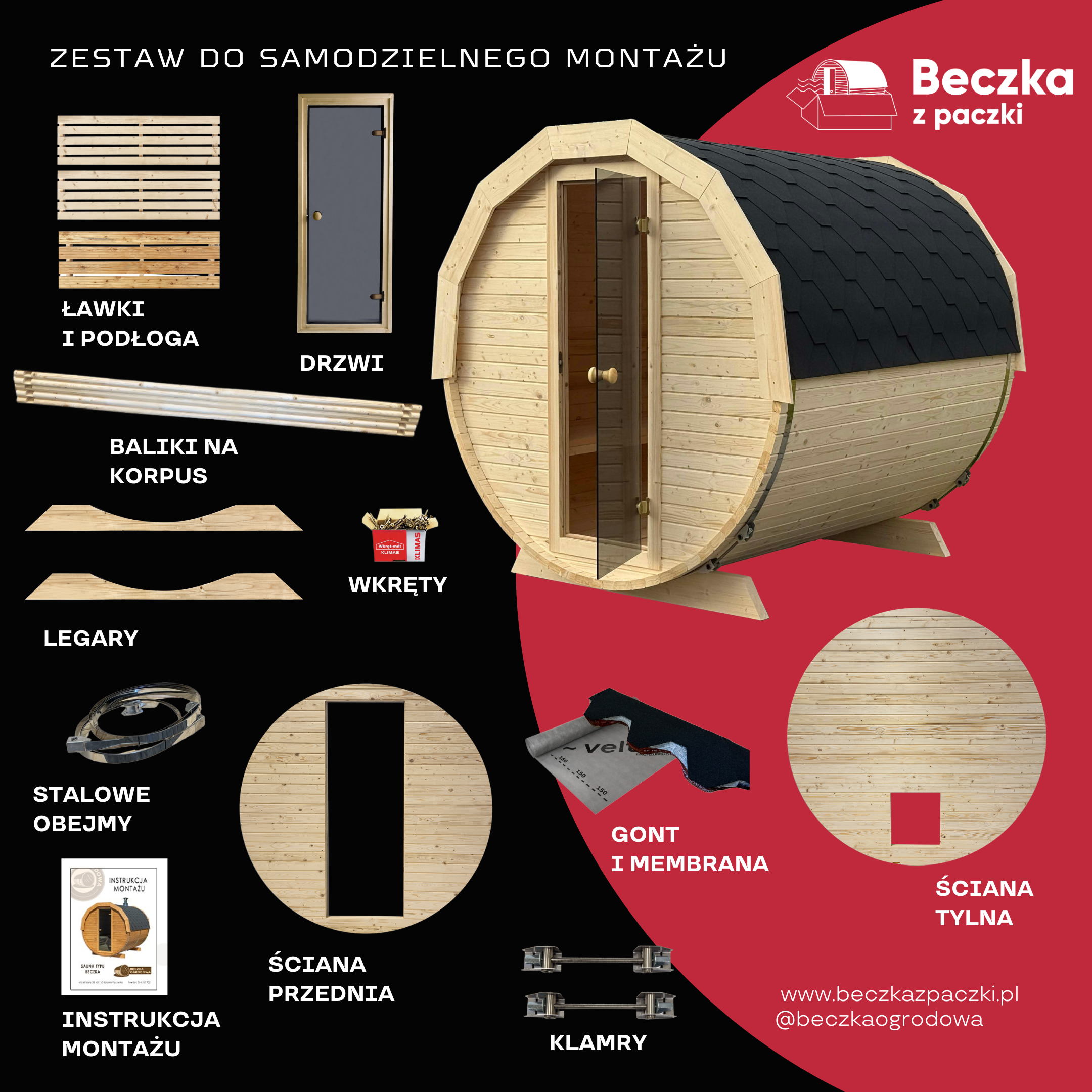 sauna do samodzielnego montażu